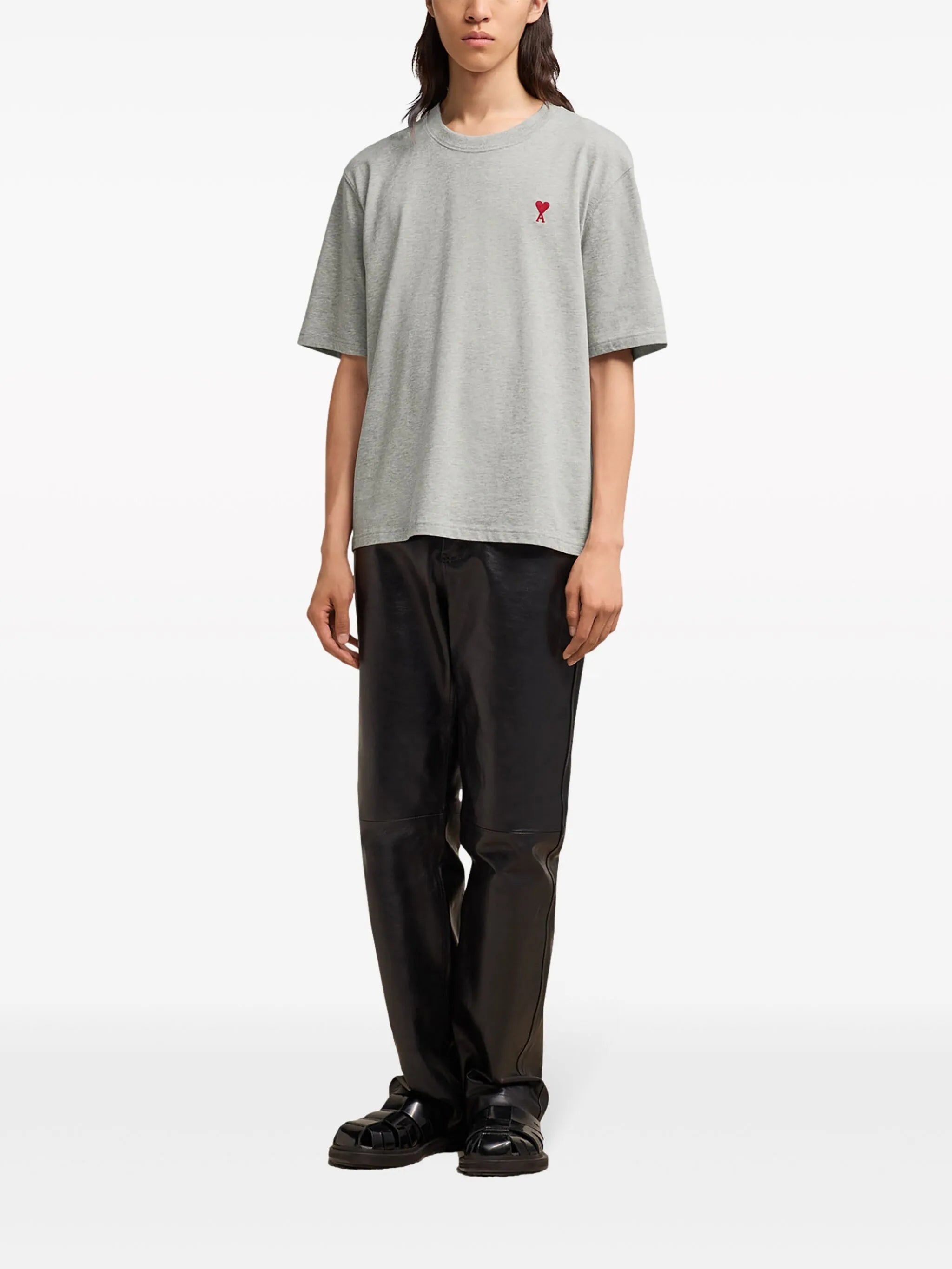 AMI Paris Ami de Coeur T-Shirt - Heather Grey